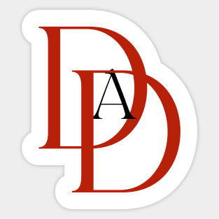 Dad-Devil (text only, red/black) Sticker